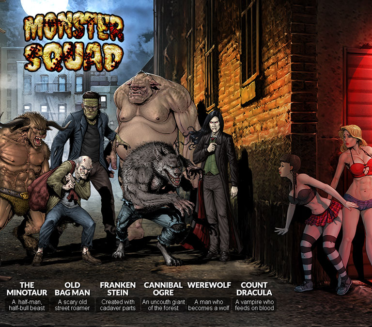 English Monster Porn - Monster Squad - Porn Comics, Cartoons and Sex - Welcomix.com